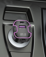 Smart Car Charger Bluetooth MP3 + 2 Port Charging with Light