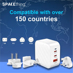 Spacething 65W Explorer Pro World Travel Adapter Colour - White