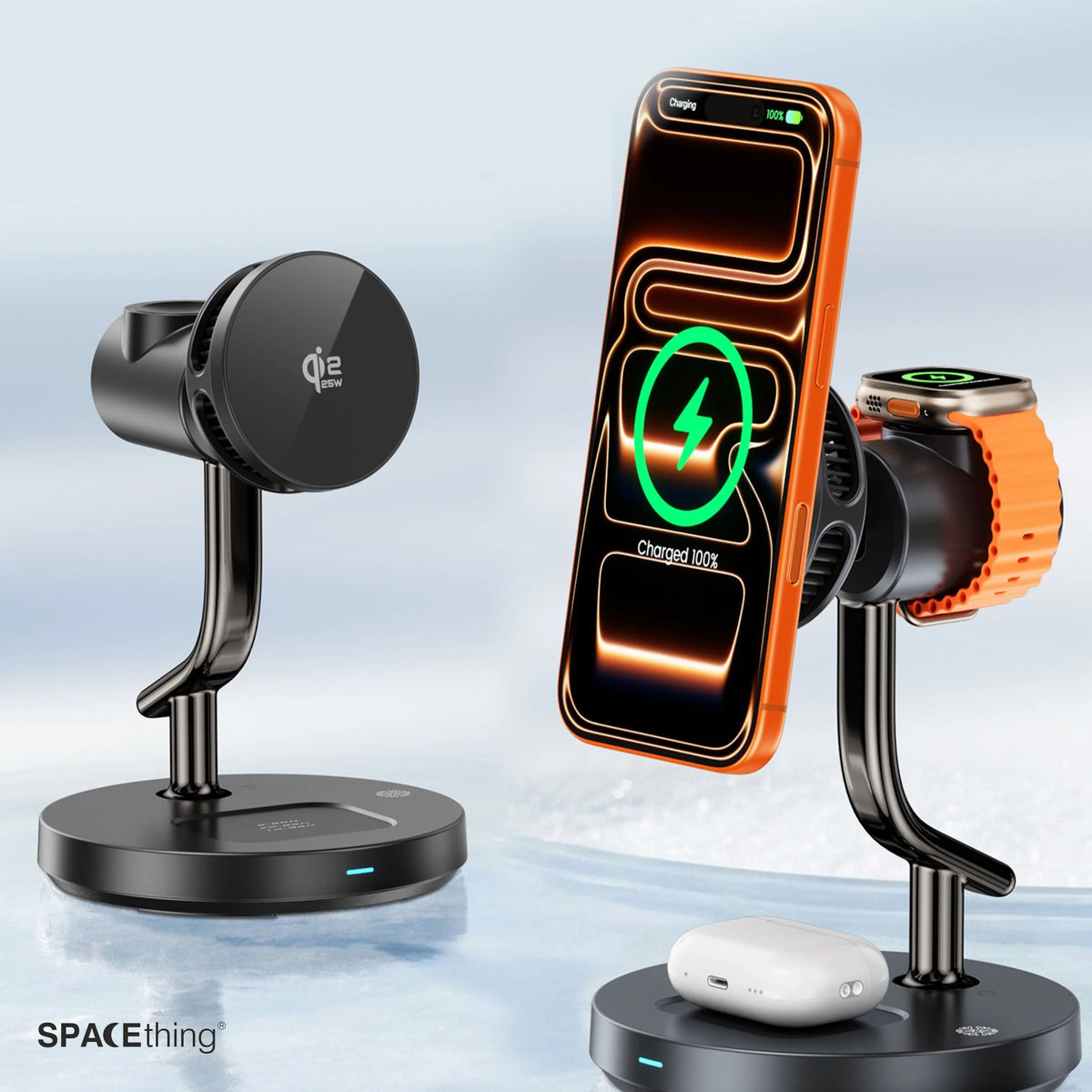Spacething Mag Fusion 3-in-1 Wireless Charger - Black