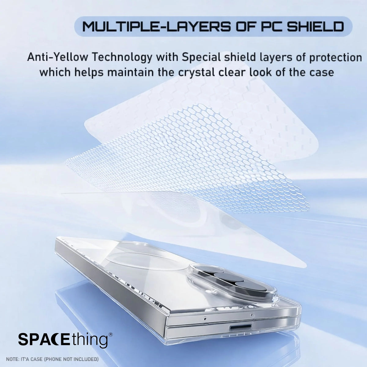 Spacething Samsung Galaxy Z Fold 7 Minimal Case - Clear