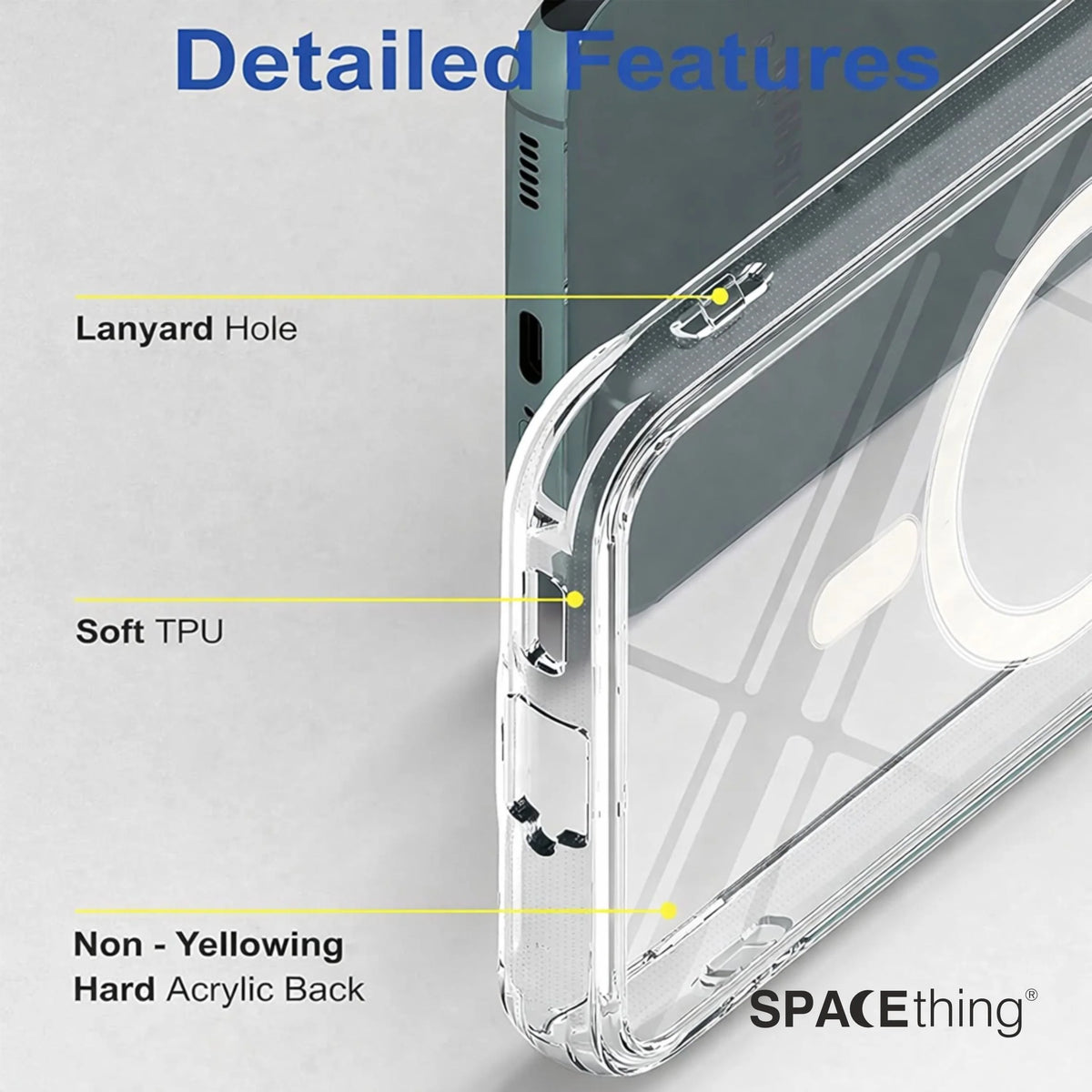 Spacething Samsung Galaxy S25 Minimal MagSafe Case - Clear