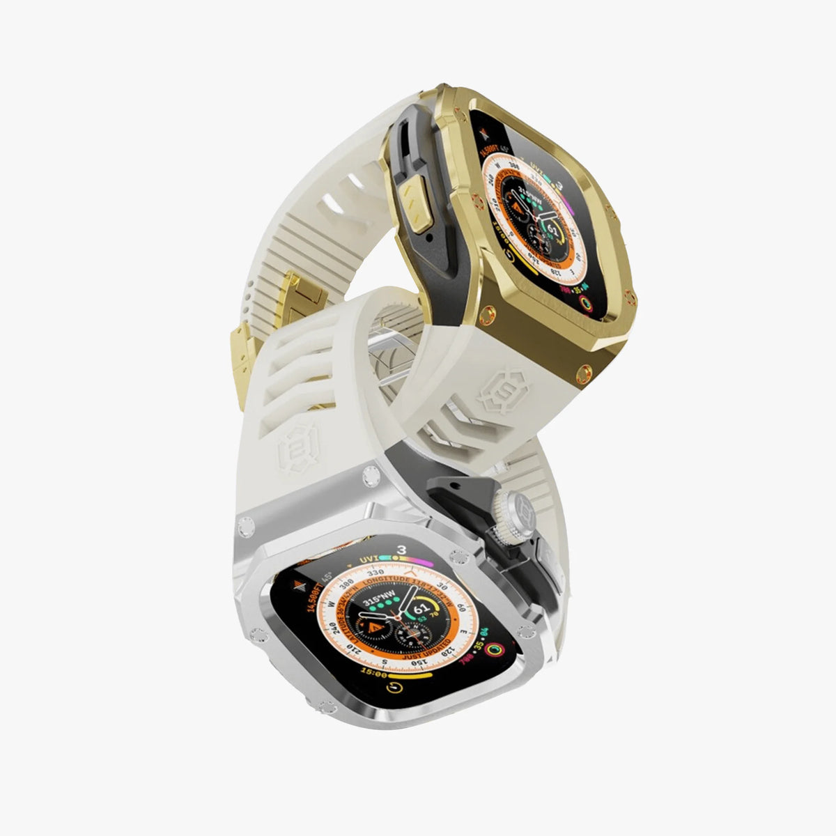 49mm luxury Armor Stainless Steel - Golden White