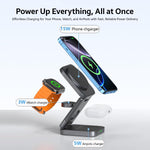 3-in-1 Magnetic Foldable Magnetic with MagSafe Wireless Charger