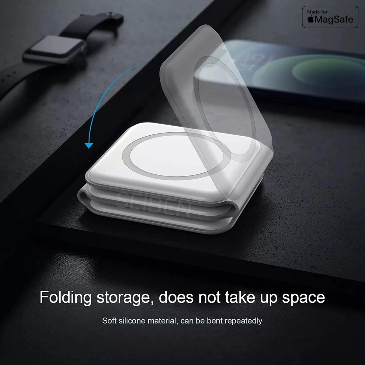 3-in-1 Foldable Magnetic Wireless Slim charger