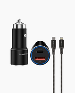 Spacething Speedo Car Charger 55W (with USB-C to Lightning Cable) Colour - Black