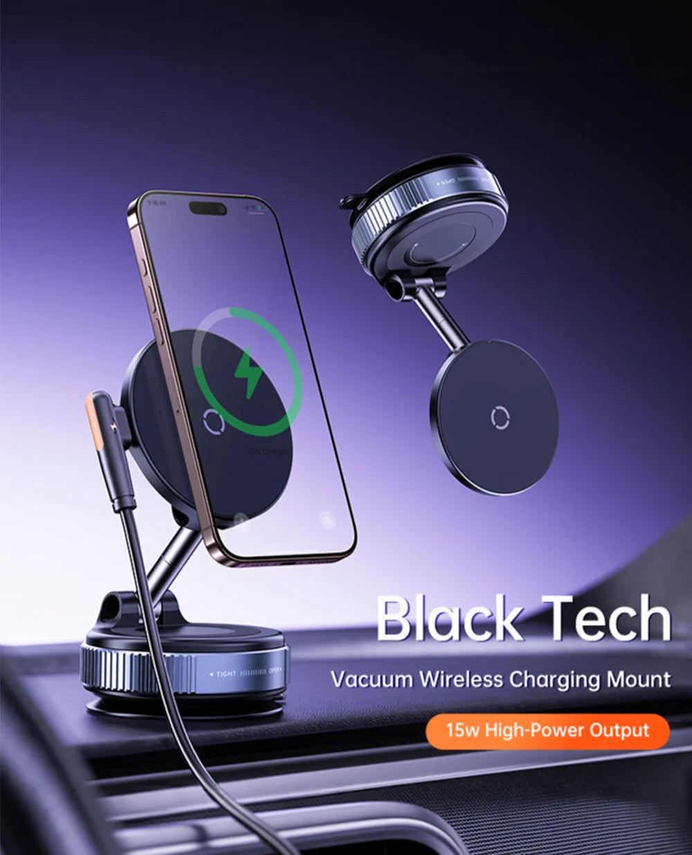 Vacuum Suction Magnetic Phone Mount 360°