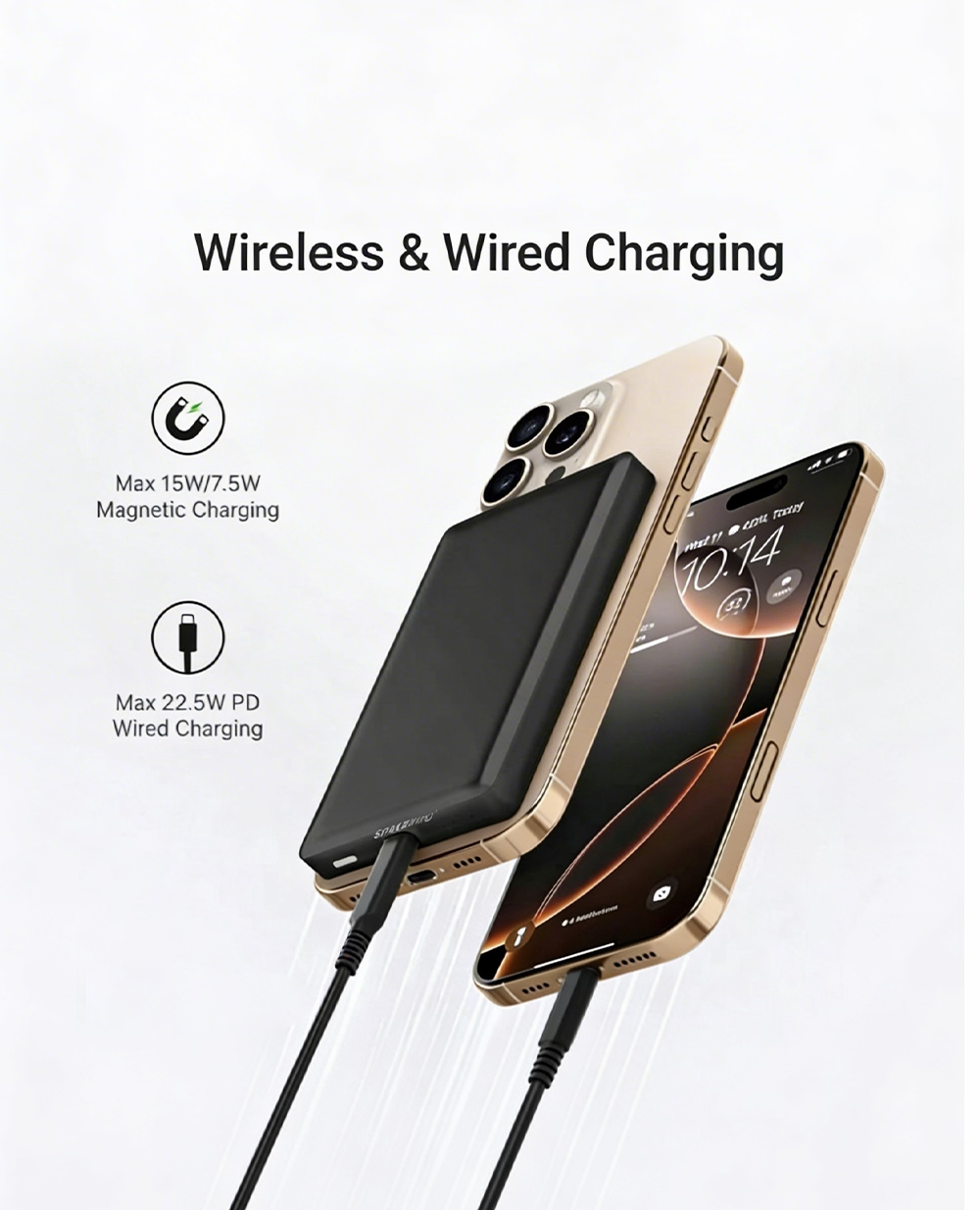 SPACEthing REVON 10000mAh Magsafe Power Bank - Grey