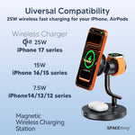 Spacething Mag Fusion 3-in-1 Wireless Charger - Black