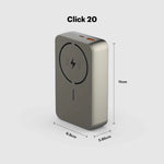 Click 20000mAh Magnetic Wireless Powerbank with Natural Titanium