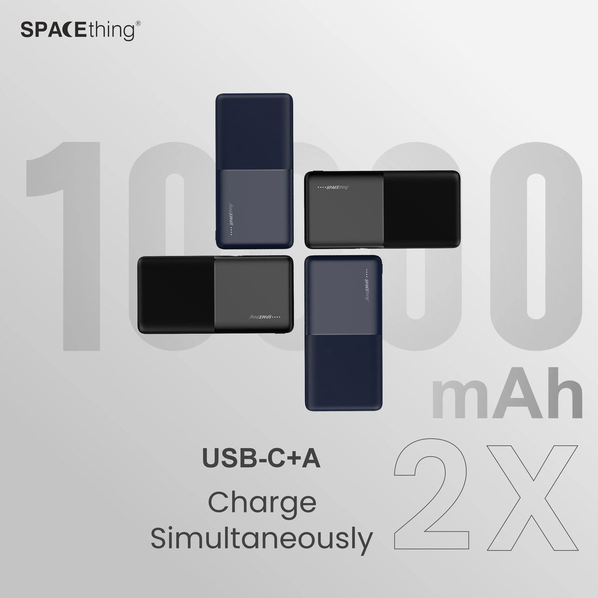 Spacething Milos 10000 MAH PD 22.5W Power Bank - Blue
