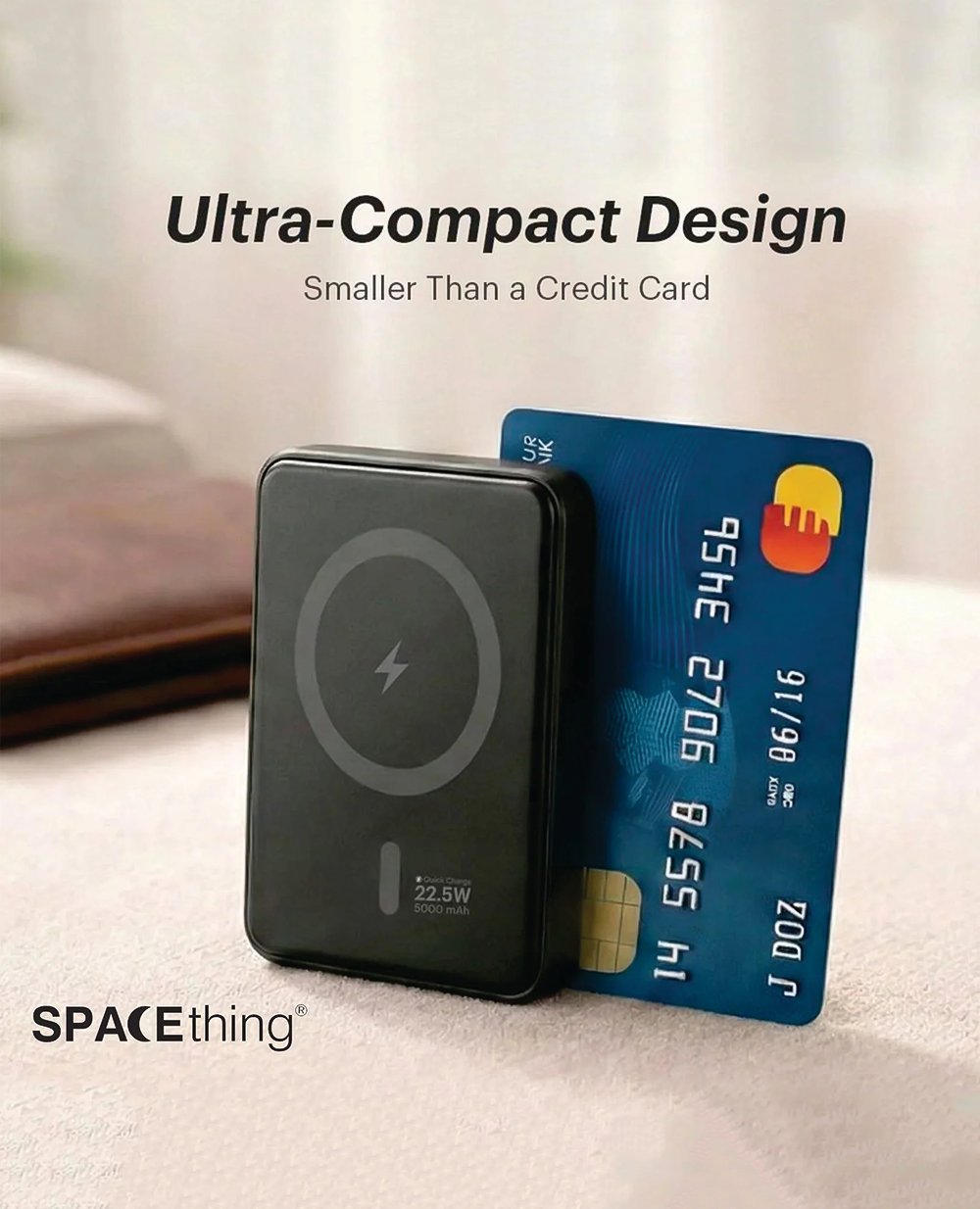 Spacething Bolt Mini 5000Mah Magsafe Power Bank - Black