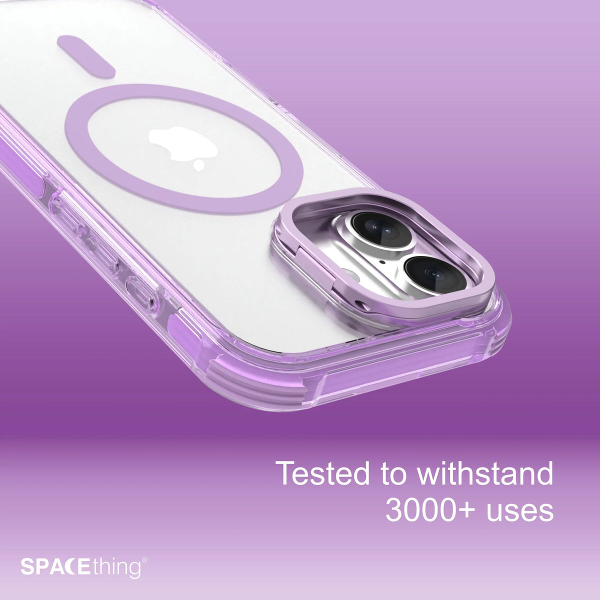 Spacething Helix MagClick Stand Case for iPhone 17 - Purple