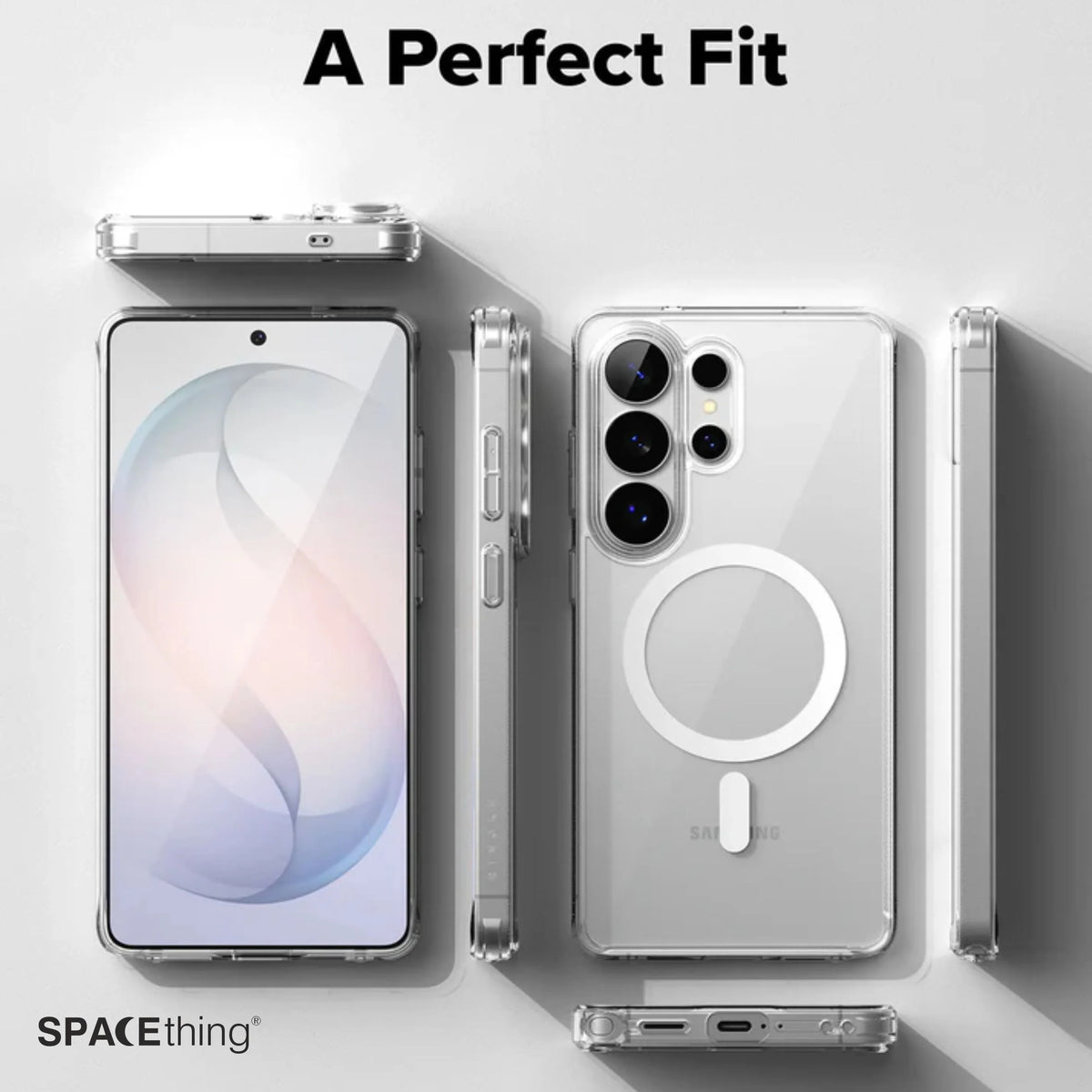 Spacething Minimal MagSafe Case - Clear Samsung Galaxy S26