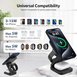 3-in-1 Magnetic Foldable Magnetic with MagSafe Wireless Charger