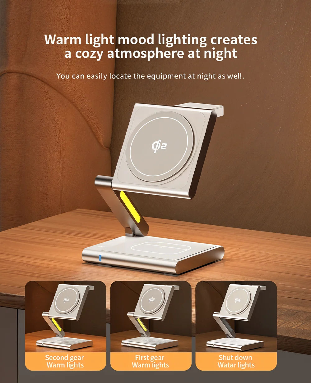 4-In-1Foldable Qi2-Certified Magsafe-Compatible Wireless Charger