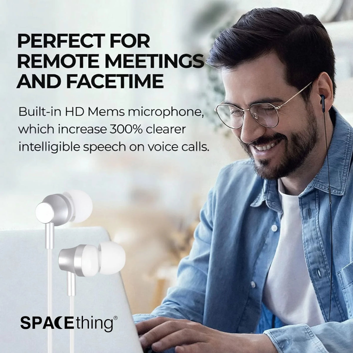 Spacething Veria Tune Type-C Earphone - Silver