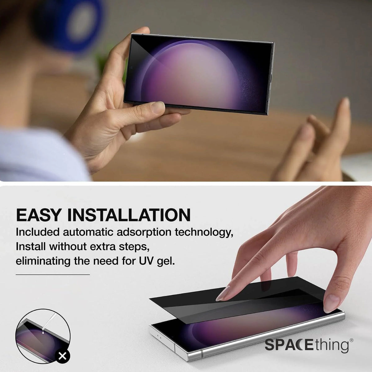 Spacething 2 Way Privacy Glass - Black Samsung Galaxy S26 Ultra