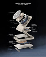 3-In-1Foldable Qi2-Certified Magsafe-Compatible Wireless Charger