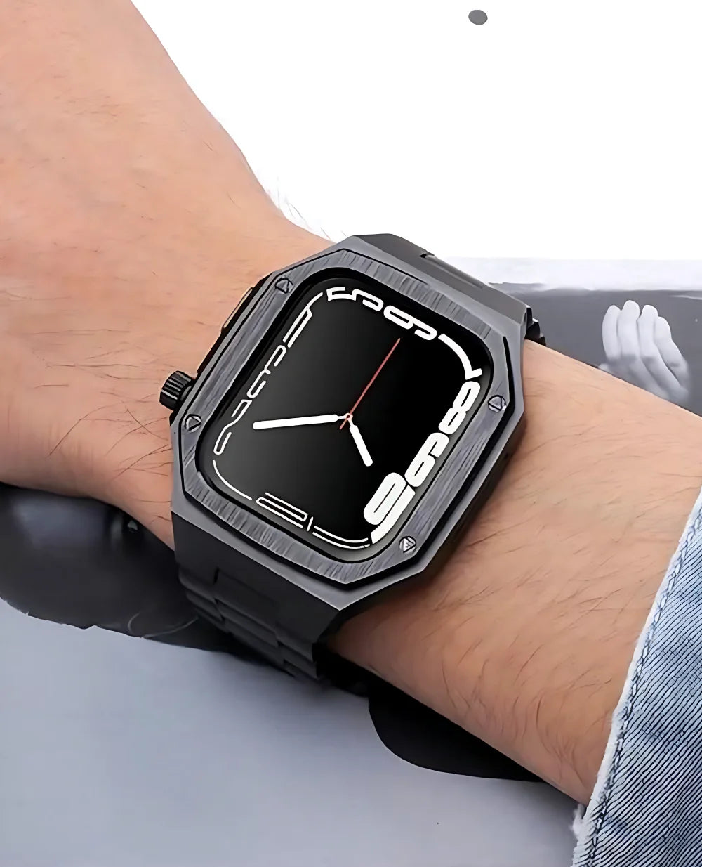Black Luxury Edition Case- Stainless Steel Strap 46 MM
