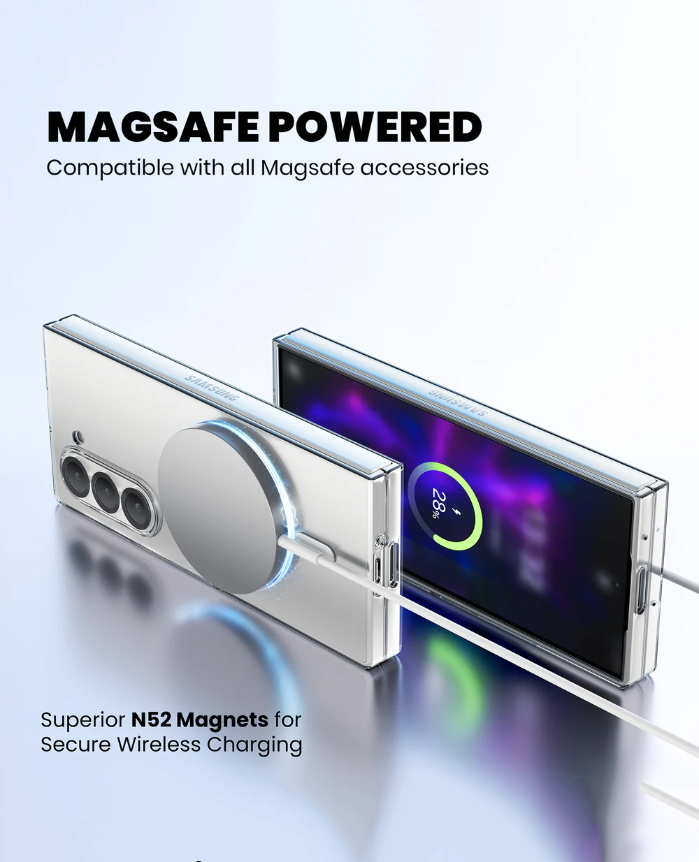 Anti-Yellow Magsafe Clear Case Samsung Z Fold 5
