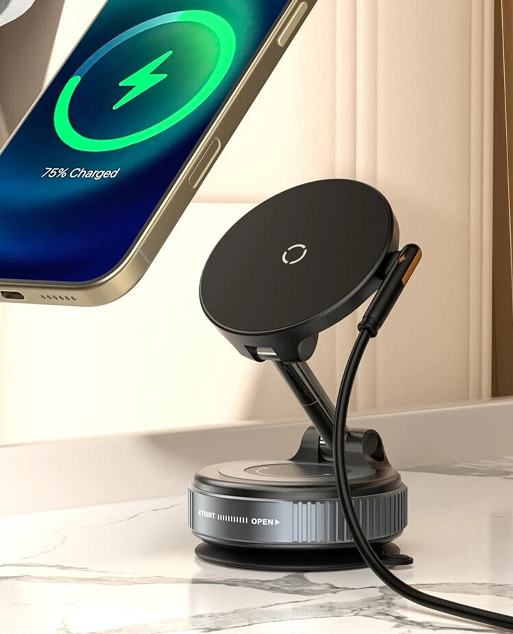 Vacuum Suction Magnetic Phone Mount 360°