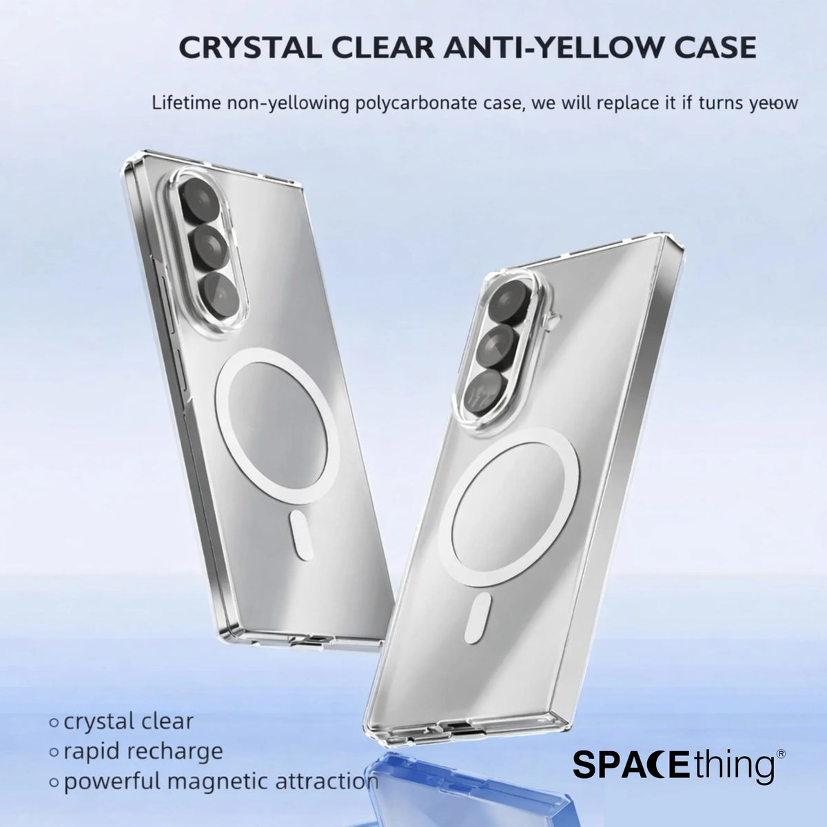 Spacething Samsung Galaxy Z Fold 7 Minimal Case - Clear