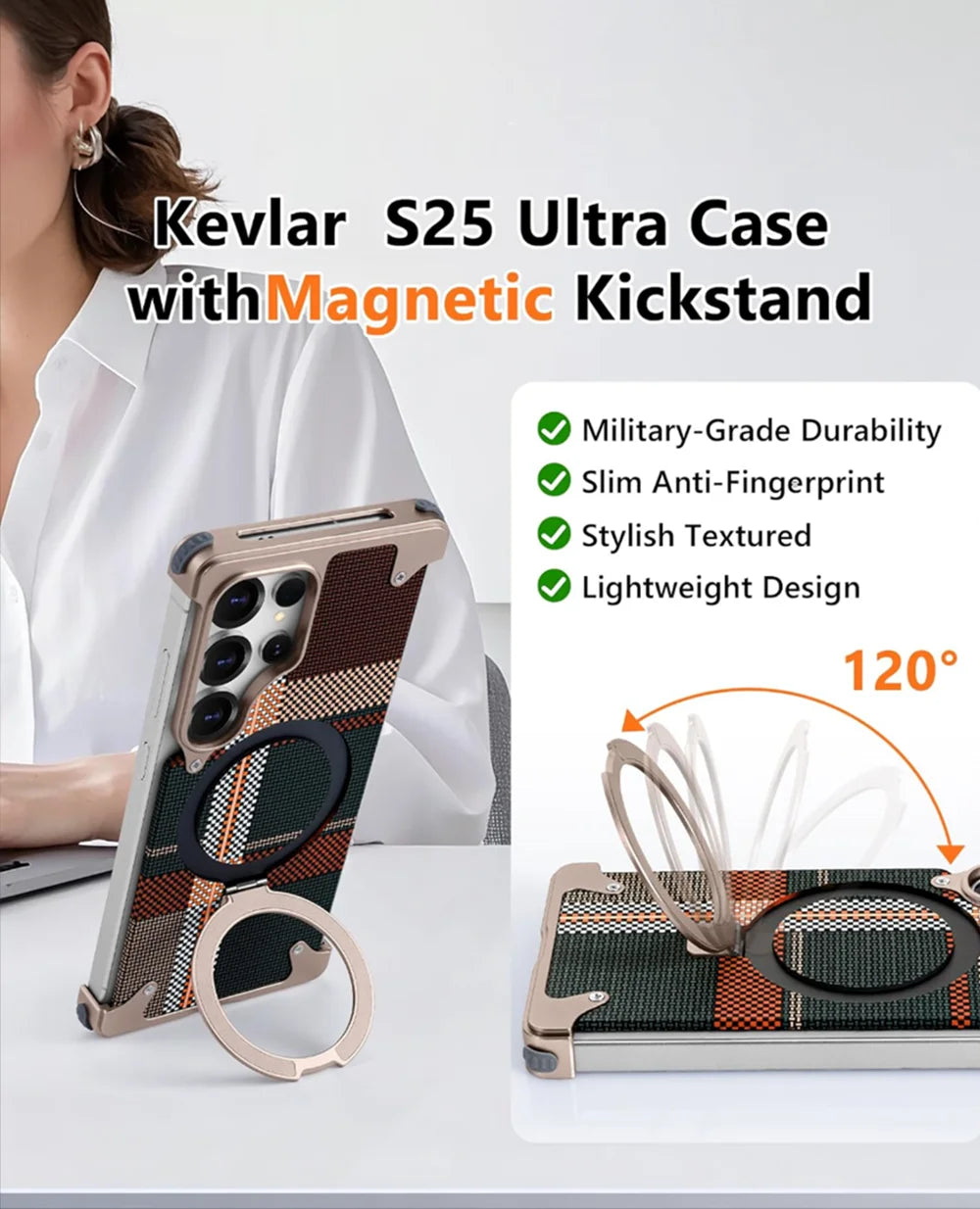 Metal Magsafe Real Aramid Carbon Case - Black