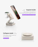 4-In-1Foldable Qi2-Certified Magsafe-Compatible Wireless Charger