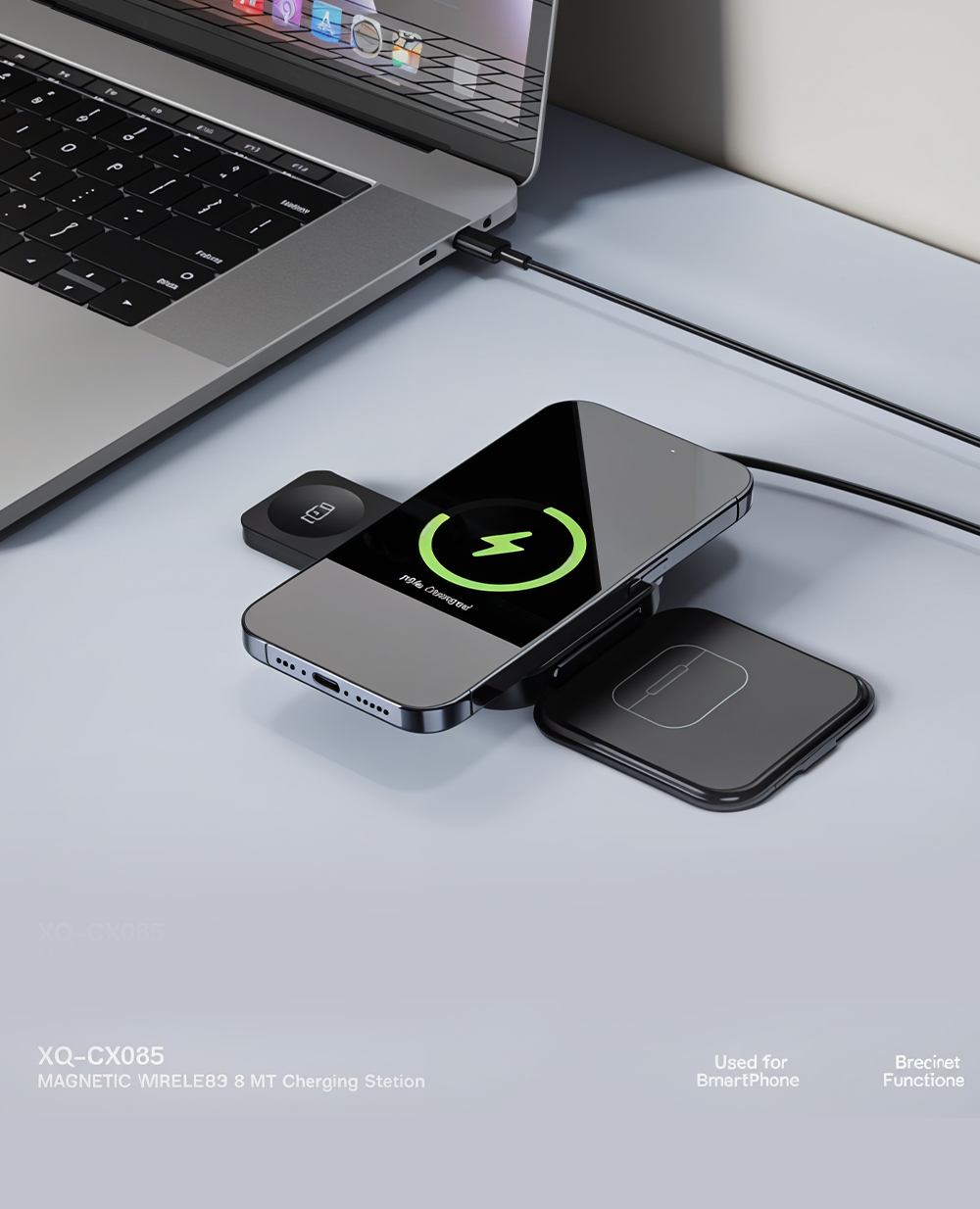 3-in-1 Foldable Magnetic with MagSafe Wireless Charger