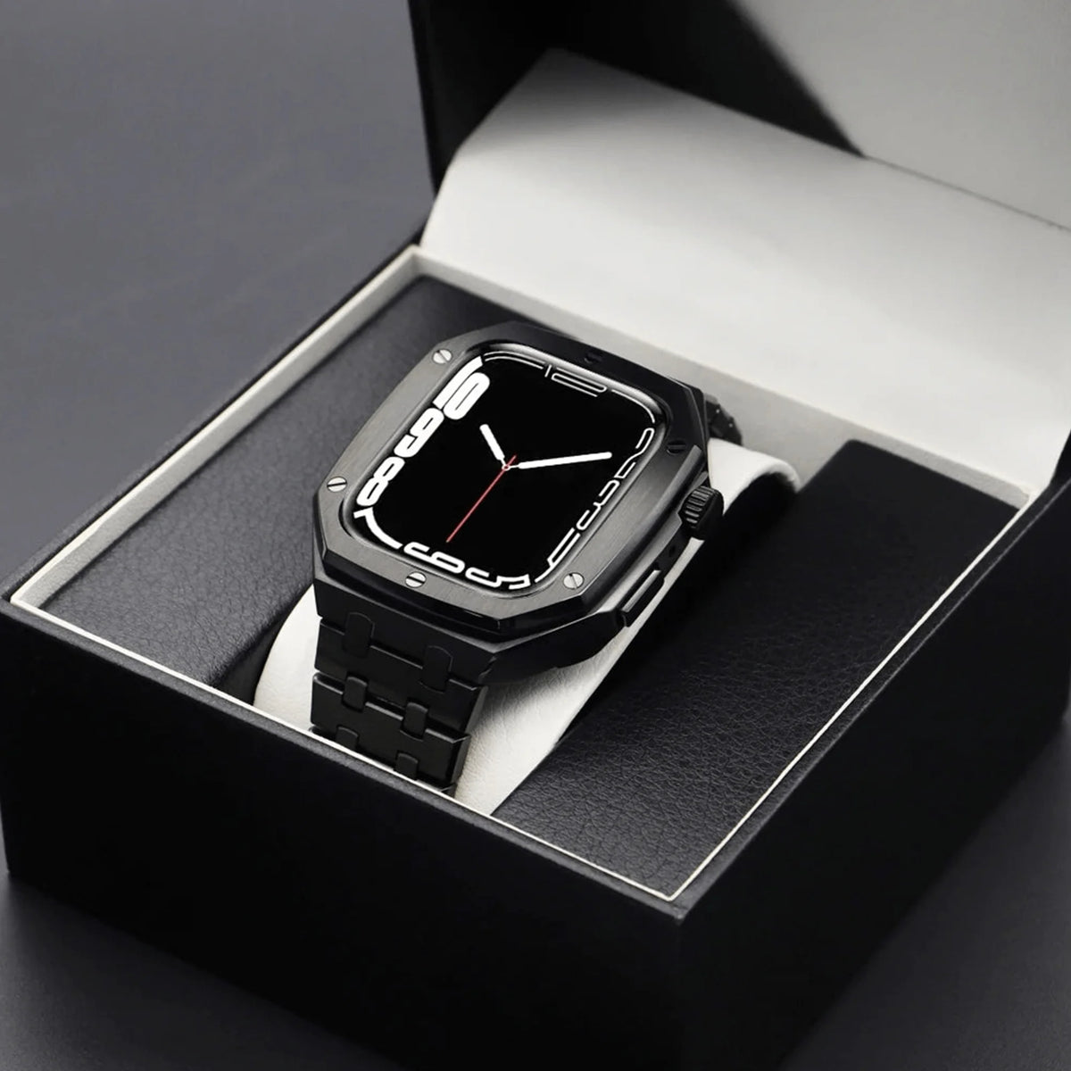 45MM Black Luxury Edition Case- Stainless Steel Strap