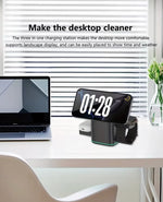 Auto Rotatable 3-in-1 Wireless Charging Station