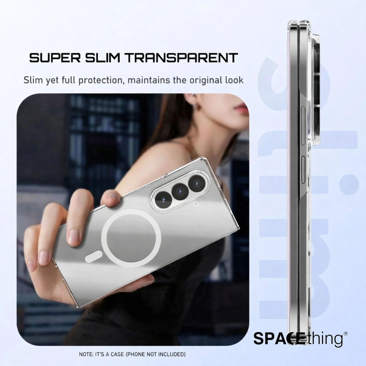 Spacething Samsung Galaxy Z Fold 7 Minimal Case - Clear