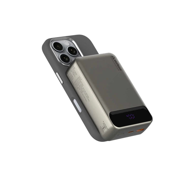 Click 20000mAh Magnetic Wireless Powerbank with Natural Titanium