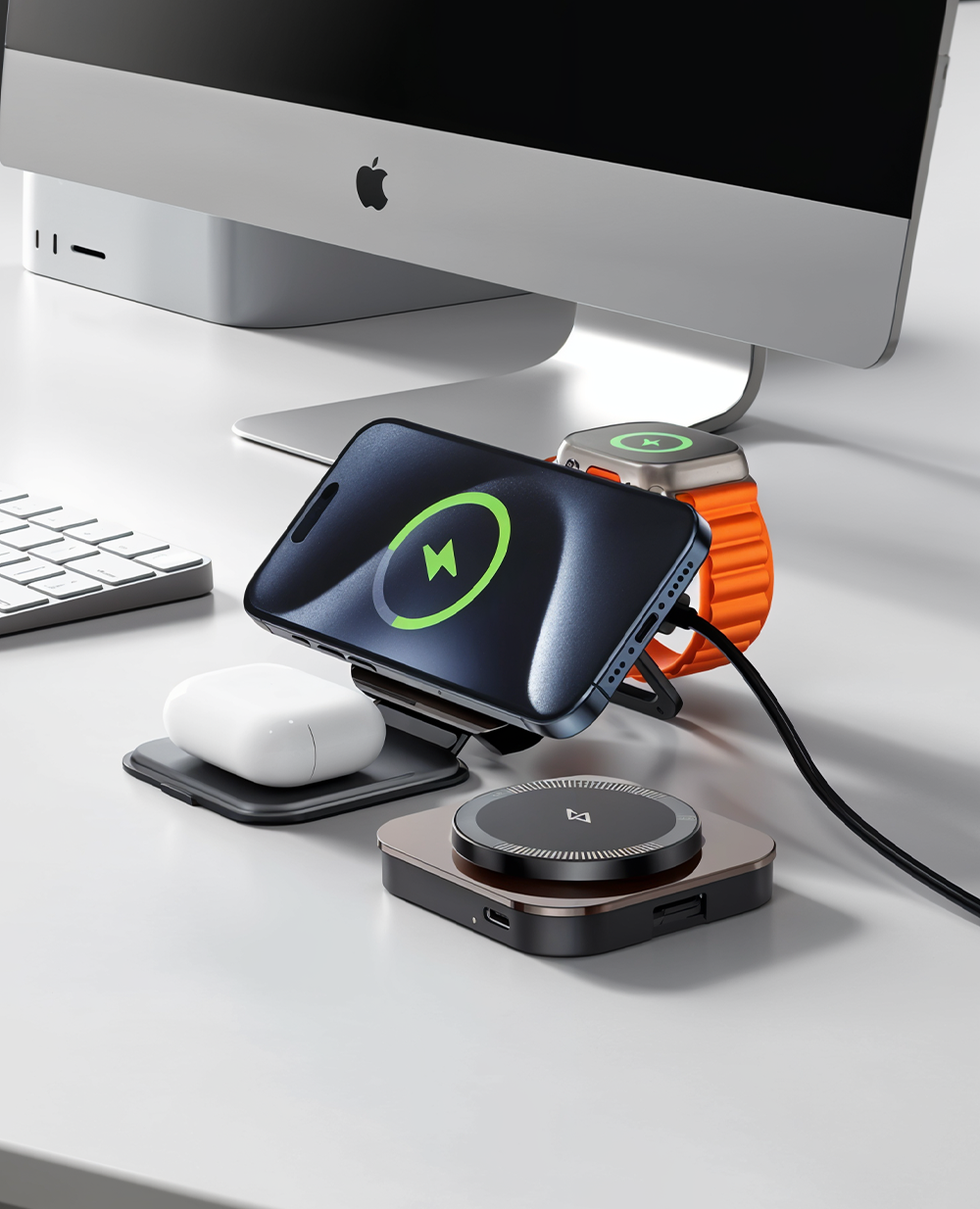 3-in-1 Foldable Magnetic with MagSafe Wireless Charger