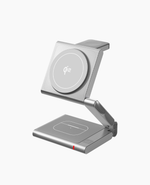 4-In-1Foldable Qi2-Certified Magsafe-Compatible Wireless Charger ( Titanium Silver )