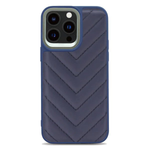 V Shape Leather Back Case - Blue