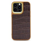 Croco Pattern Back Case - Brown