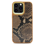 Leather Snake Back Case - Brown