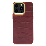 Croco Pattern Back Case - Burgundy