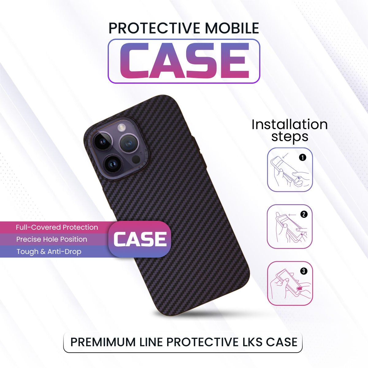 iPhone Carbon Cover - Violet