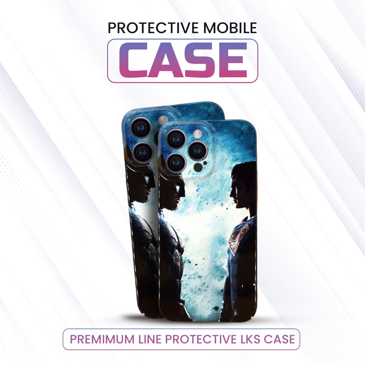 iPhone Superman VS Batman Printed Case