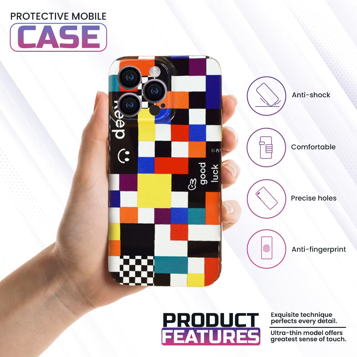 iPhone Multicolor Printed Case