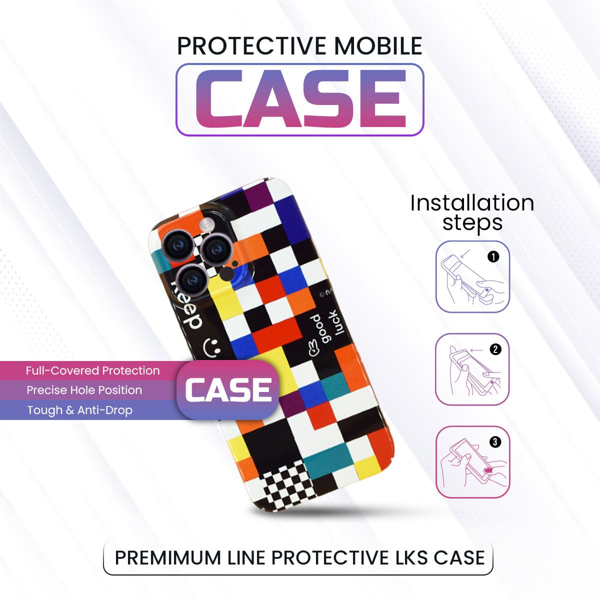 iPhone Multicolor Printed Case