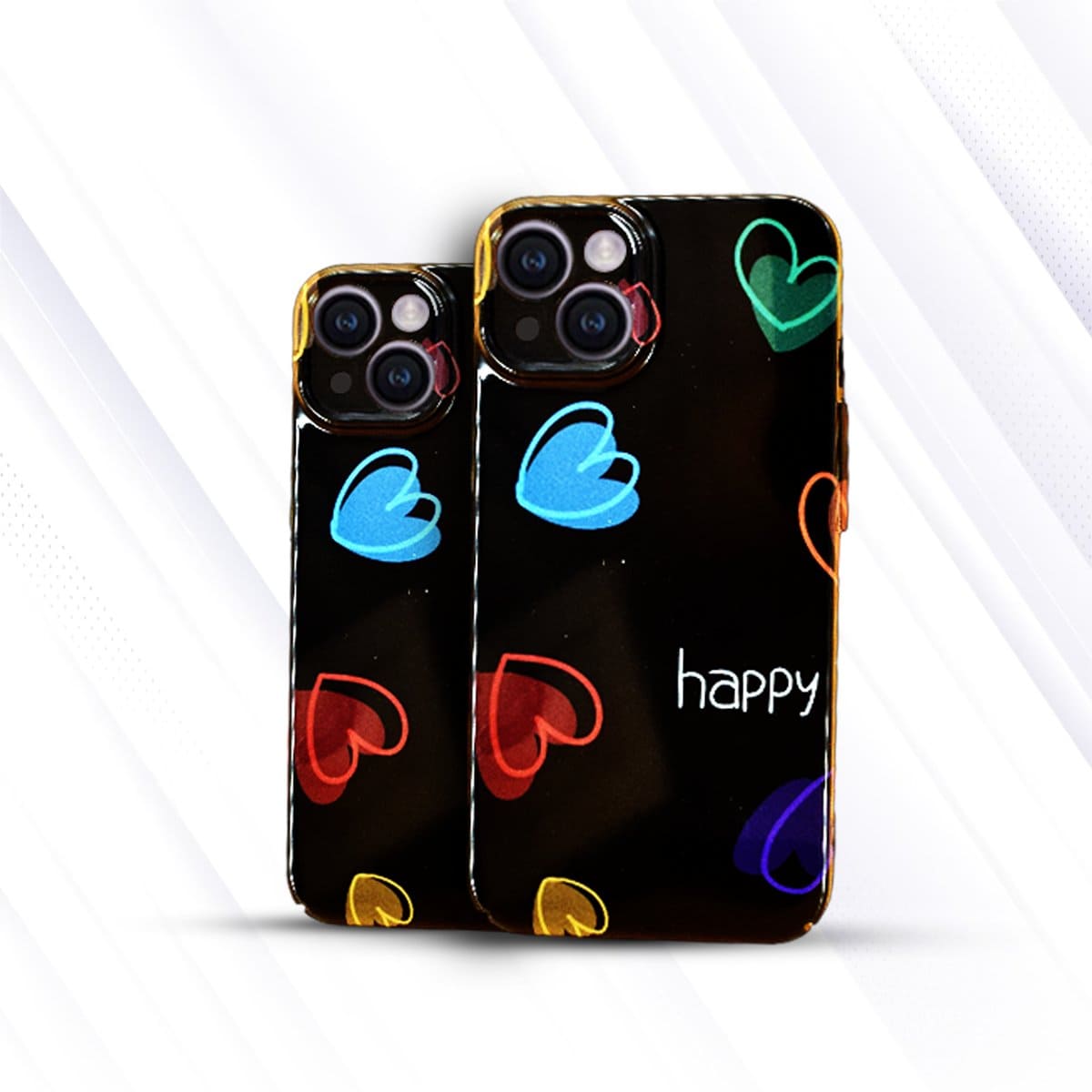 iPhone Happy Heart Printed Case