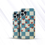 iPhone Mini Red Hearts Printed Case