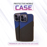 Real Aramid Carbon Fiber- Blue & Black