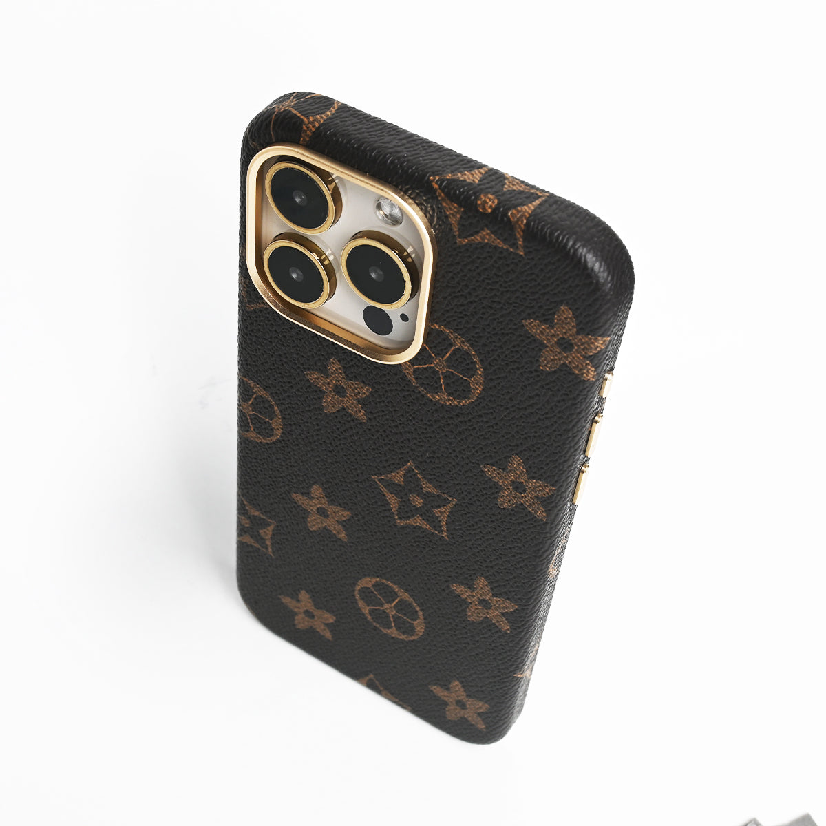 Leather LV Printed with Golden Ring