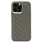 V Shape Leather Back Case - Grey
