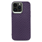 Leather Pearl Pattern Back Case - Purple