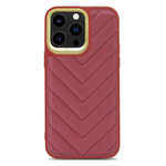 V Shape Leather Back Case - Red